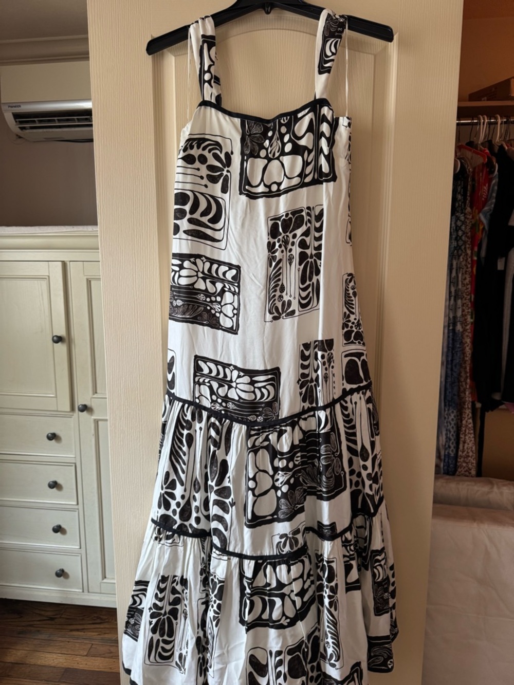 Black & White Patterned Maxi Dress